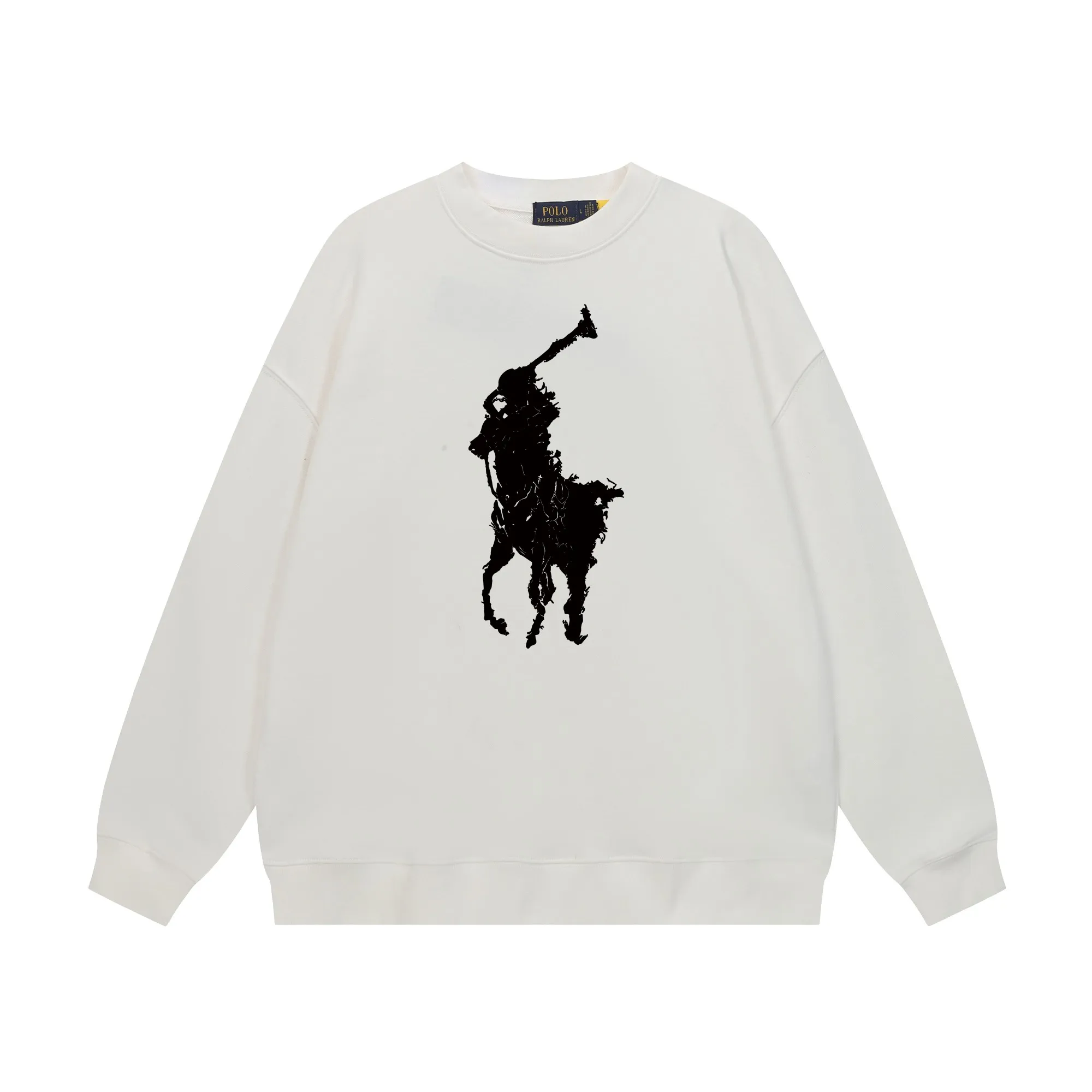 P200 Long-term stock] RalphLauren/Ralph Lauren 2025 autumn and winter new bear letter print 420g heavy large terry sweatshirt Ralph Lauren's age-reducing item, the coat fabric is made of 85% cotton ➕15% polyester, which not only retains the softness, comfort and breathability of cotton, but also adds the wear resistance and wrinkle resistance of polyester fiber, making the clothes more durable and easy to care for. Even in slightly cooler weather, you won't feel stuffy when wearing it. This kind of fabric has a natural crisp feel and is not easy to pill or deform. The bear on the chest is printed with English letters. It is full of color, full of three-dimensionality, and lifelike, adding a bit of liveliness and interest to the whole sweatshirt. There is no pressure to dress, regardless of age or gender. Complete accessories! Color: black, white, navy blue, light floral gray Size: M-L-XL-XXL